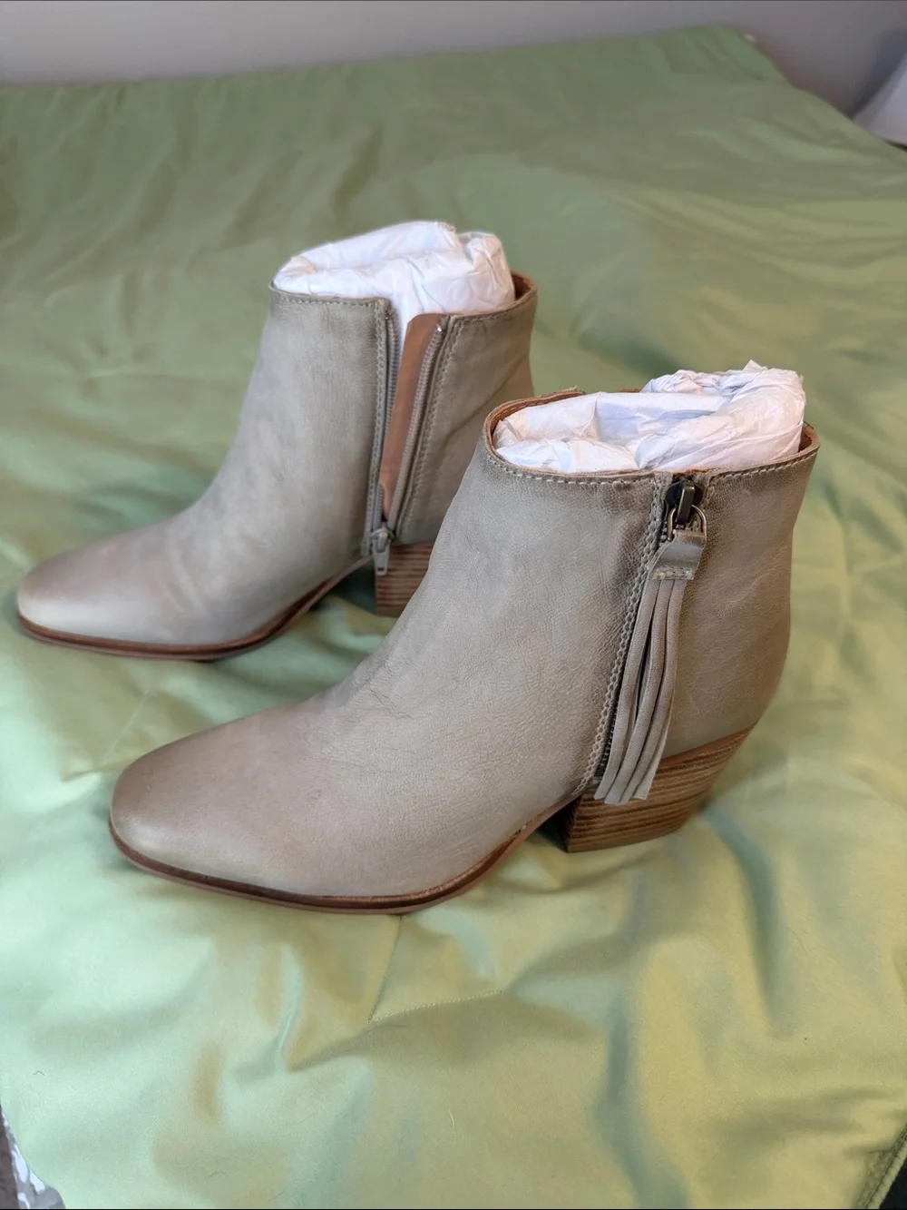 NEW. Women's Soft Leather Ankle Boot with Subtle Distressing